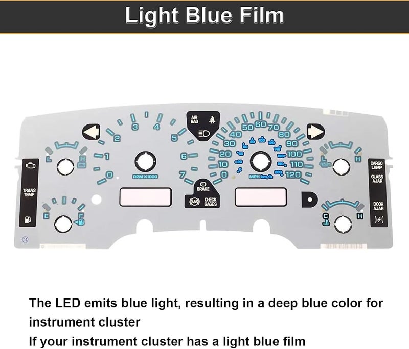 RAVSOFT Instrument Gauge Cluster Panel Speedometer LED Lights Bulbs Kit replacement Compatible with 2002-2006 Dodge Ram 1500 2500 3500 (Blue), Pack of 14 - Image 4
